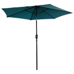 Parasol droit rond 2, 70m en aluminium et toile bleu Parasol droit rond 2, 70m en aluminium et toile bleu