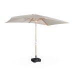 Parasol droit sable 2x3m, mt imitation bois