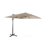 Parasol haut de gamme dport carr inclinable 3x3m beige