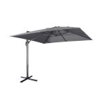 Parasol haut de gamme dport carr inclinable 3x3m gris
