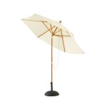 Parasol inclinable 3x3m en aluminium toile écrue Parasol inclinable 3x3m en aluminium toile écrue
