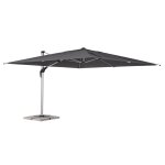 Parasol de jardin en aluminium gris clair 4x4