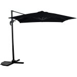 Parasol jardin aluminium noir 250 x 250 x 236 cm