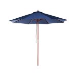 Parasol de jardin en bois avec toile bleu marine d270cm Parasol de jardin en bois avec toile bleu marine d270cm
