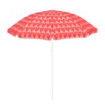 Parasol de plage avec des c?urs en polyester rose d160