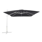 Parasol rectangulaire, dport, aluminium, blanc / gris, 300x300cm