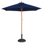 Parasol de terrasse professionnel bleu marine  poulie de 3 m boler