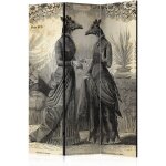 Paravent 3 volets en toile intiss�e conversation