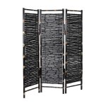 Paravent en bambou noir Paravent en bambou noir