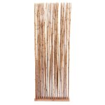 Paravent en bois et tiges de bambou Paravent en bois et tiges de bambou