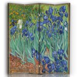 Paravent - cloison iris - vincent van gogh cm 145x170 (4 volets) Paravent - cloison iris - vincent van gogh cm 145x170 (4 volets)