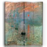 Paravent impression soleil levant, claude monet 145x180cm (4 volets) Paravent impression soleil levant, claude monet 145x180cm (4 volets)