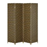 Paravent intérieur 4 panneaux pliables bois fibres chocolat paille Paravent intérieur 4 panneaux pliables bois fibres chocolat paille