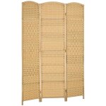 Paravent intrieur pliable bois naturel