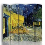 Paravent terrasse du caf le soir - van gogh cm 180x170 (5 volets)