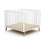 Parc bb volutif en bois blanc 100 x 100 cm