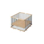 Parc pliant carr gaby hybride en bleu et gris