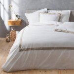 Parure 3 p. 100 % coton blanc 240 x 220 cm