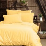 Parure 4 pièces lit 2 personnes miel housse de couette 240x220 Parure 4 pièces lit 2 personnes miel housse de couette 240x220