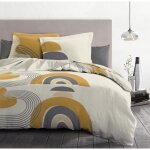 Parure de couette 100% coton 57 fils beige