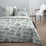 Parure de couette 100% coton 57 fils imprime 240x220 2 taies