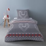Parure de couette 100% coton flanelle imprime 140x200 1 taie