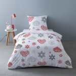 Parure de couette 100% coton flanelle imprime 140x200 1 taie