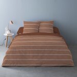 Parure de couette 100% coton flanelle imprim�e 240x220cm 2 taies