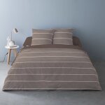 Parure de couette 100% coton flanelle imprim�e 240x220cm 2 taies