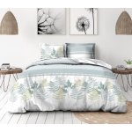 Parure de couette 3 pices en percale de coton 220x240 vert d'eau