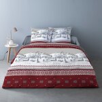 Parure de couette flanelle 100% coton multicolore 240x220cm 2 taies Parure de couette flanelle 100% coton multicolore 240x220cm 2 taies