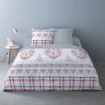 Parure de couette flanelle 100% coton multicolore 240x220cm 2 taies Parure de couette flanelle 100% coton multicolore 240x220cm 2 taies