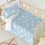 Parure housse de couette 2 pièces 100% coton bleu 115x145 cm Parure housse de couette 2 pièces 100% coton bleu 115x145 cm