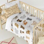 Parure housse de couette 2 pièces 100% coton multicolore 115x145 cm Parure housse de couette 2 pièces 100% coton multicolore 115x145 cm