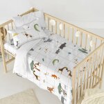 Parure housse de couette 2 pièces 100% coton multicolore 115x145 cm Parure housse de couette 2 pièces 100% coton multicolore 115x145 cm