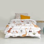 Parure housse de couette 2 pices 100% coton multicolore 140x200 cm