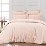 Parure housse de couette + 2 taies 65x65 cm poudre 260x240 cm Parure housse de couette + 2 taies 65x65 cm poudre 260x240 cm
