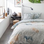 Parure housse de couette coton blanc 240x260 cm