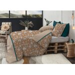 Parure housse de couette coton imprim�e + 2 taies 240x220 cm