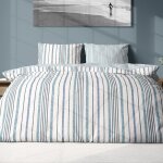 Parure housse de couette coton imprime + 2 taies 260x240 cm