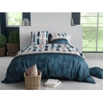 Parure housse de couette coton imprime + 2 taies 260x240 cm