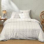 Parure housse de couette coton imprime + 2 taies 260x240 cm