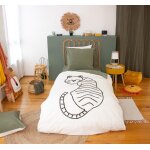 Parure housse de couette coton imprime + taie 140x200 cm