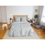 Parure housse de couette polyester cendre 240x220 cm