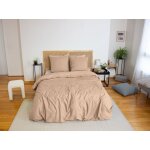 Parure housse de couette polyester grge 240x220 cm