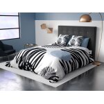 Parure housse de couette polyester imprim�e + taie 140x200 cm