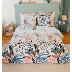 Parure housse de couette satin de coton imprim�e + 2 taies 260x240 cm