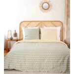 Parure housse de couette satin de coton imprimée + 2 taies 260x240 cm Parure housse de couette satin de coton imprimée + 2 taies 260x240 cm