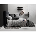 Parure imprimée en coton avec housse de couette + 2 taies 240x220 cm Parure imprimée en coton avec housse de couette + 2 taies 240x220 cm