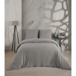 Parure de lit 2 personnes 200x200 cm gaze de coton gris